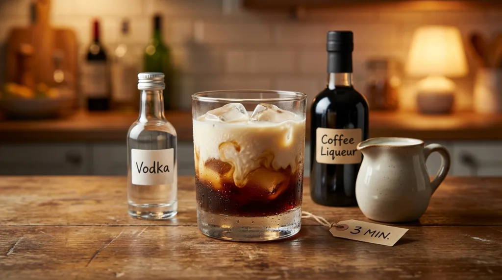 découvrez la recette facile et rapide du cocktail white russian, prêt en seulement 3 minutes pour régaler vos invités.